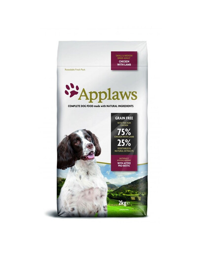 APPLAWS Adult Dog Small Medium Chicken with Lamb 6 kg (3x2 kg) Kuřecí maso s jehněčím pro dospělé psy malých a středních plemen