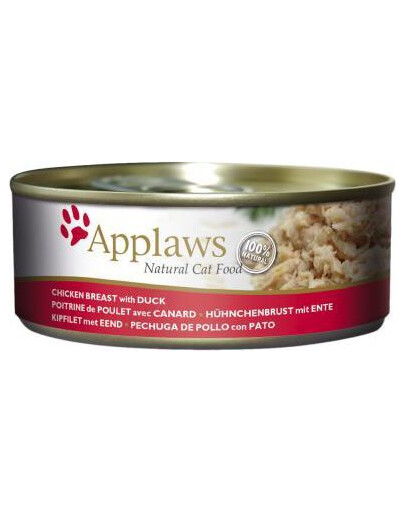 APPLAWS Cat Chicken Breast with Duck mokré krmivo pro kočky s kuřecím masem a kachnou 156g