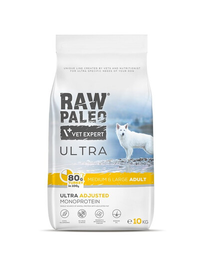 RAW PALEO Ultra Turkey Medium&Large Adult 10kg pro dospělé psy středních a velkých plemen