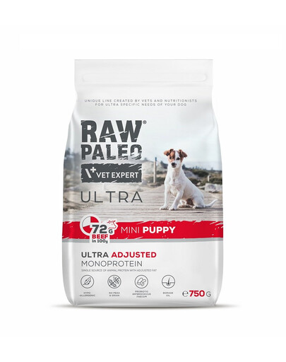 RAW PALEO Ultra Beef Mini Puppy 750g pro štěňata malých plemen