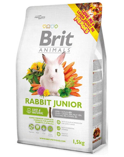 BRIT ANIMALS Rabbit Junior Complete 1,5kg pro mladé králíky