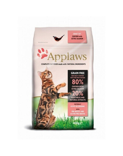 APPLAWS Cat Adult Chicken and Extra Salmon 2,4 kg (6x400g) kuře s lososem pro kočky