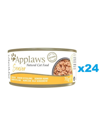 APPLAWS Cat Senior Chicken in Jelly kuře v želé pro starší kočky 24x70 g