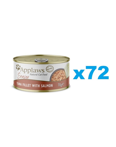 APPLAWS Cat Senior Tuna with Salmon in Jelly tuňák s lososem v želé pro seniory 72x70g