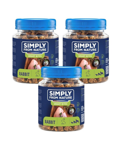 SIMPLY FROM NATURE Tréninkové pamlsky s králičím masem 3x130 g