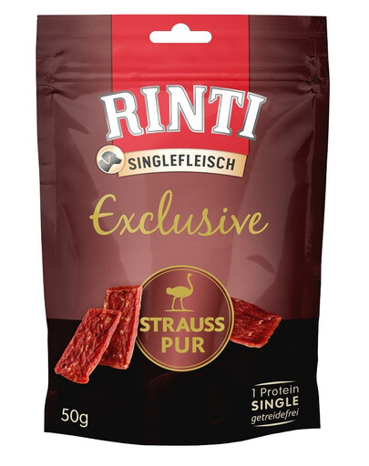 RINTI Singlefleisch Exclusive Snack Ostrich 50 g