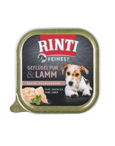 RINTI Feinest Poultry Pure&Lamb drůbeží maso s jehněčím 150 g