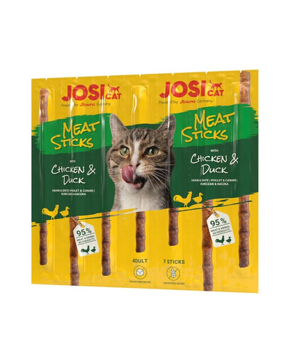 JOSERA JosiCat Meat Sticks kuřecí a kachní tyčinky pro kočky 35g