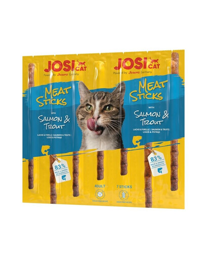 JOSERA JosiCat Meat Sticks lososové a pstruhové tyčinky pro kočky 35g