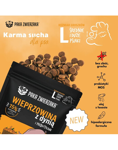 PAKA ZWIERZAKA Seventh Heaven Suché krmivo Vepřové s dýní L 1,5 kg