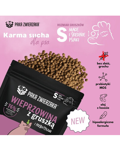 PAKA ZWIERZAKA Seventh Heaven Suché krmivo Vepřové s hruškou S 1,5 kg