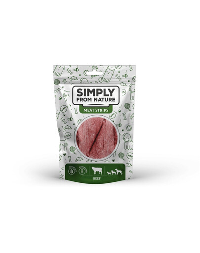 SIMPLY FROM NATURE Hovězí stripsy pro psy 80 g