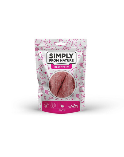 SIMPLY FROM NATURE Husí stripsy pro psy 80 g