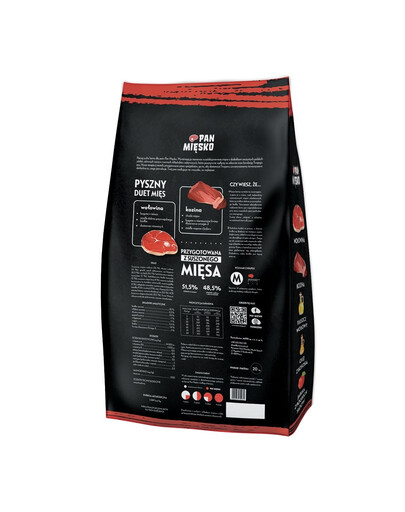 PAN MIĘSKO Hovězí s kozím masem M 20 kg