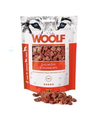 WOOLF Salmon Chunkies 100g pamlsky lososa