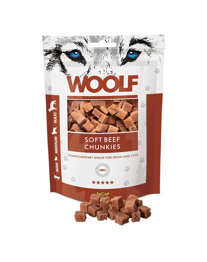 WOOLF Soft Beef Chunkies 100g hovězí nugety