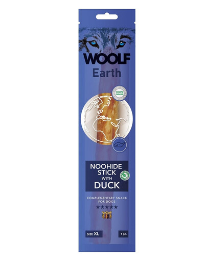 WOOLF Earth Noohide Stick with Duck XL 85g kachní klacík