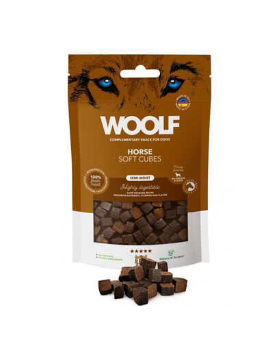 WOOLF Soft Cubes Horse Monoprotein 100g měkké kostky koňského masa