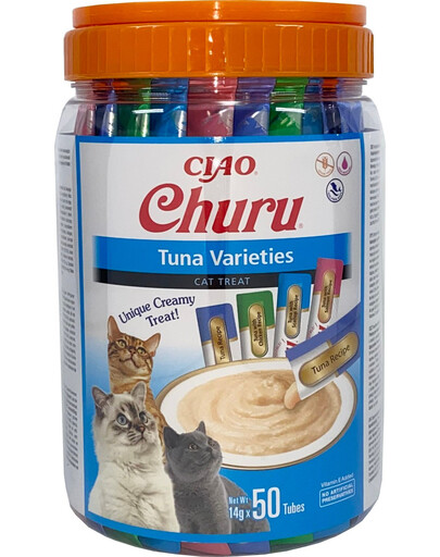 INABA Churu Variety Tuňák pro kočky dóza 50x14g (700g)