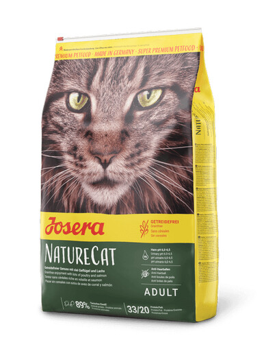 JOSERA Nature Cat bezobilné krmivo pro kočky 10 kg + 2 kg krmiva ZDARMA