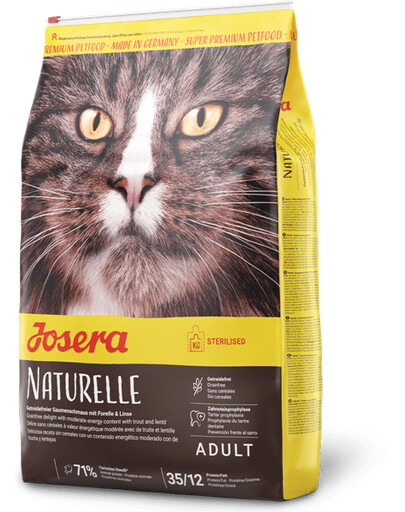 JOSERA Naturelle pro kočky po kastraci 10 kg + 2 kg krmiva ZDARMA