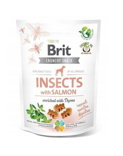 BRIT Care Dog Functional Snack Insect 3x200 g pamlsky s hmyzem a lososem