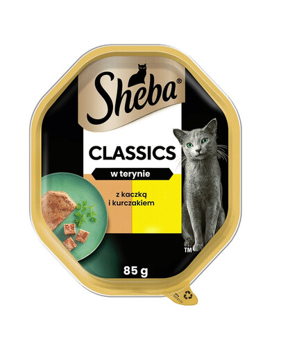 SHEBA Classics Vanička s kachnou a kuřecím masem 22x85g