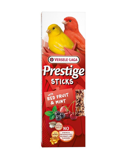 VERSELE-LAGA Prestige Sticks 2 baňky s červeným ovocem a mátou pro kanárky 60g
