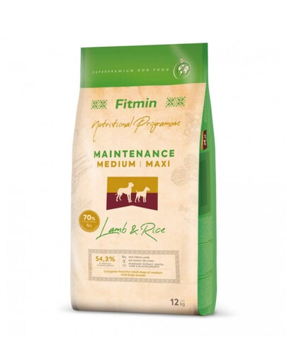 FITMIN dog medium maxi lamb rice 12 kg