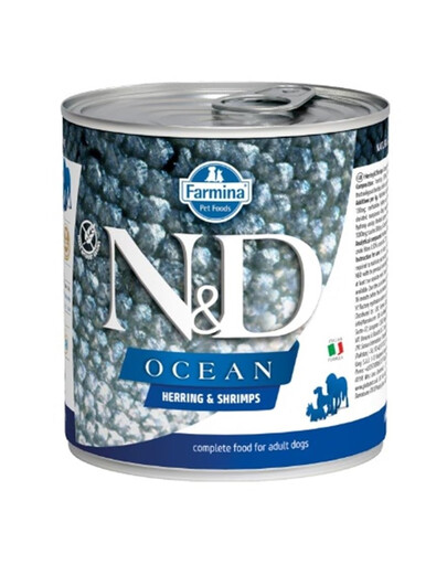 FARMINA N&D Ocean Dog Sleď, krevety 285 g sledě a krevety