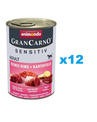 ANIMONDA Grancarno Sensitive hovězí maso s bramborem 12x400 g