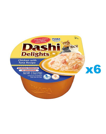 INABA Cat Dashi Delights Kuře a tuňák 6x70 g