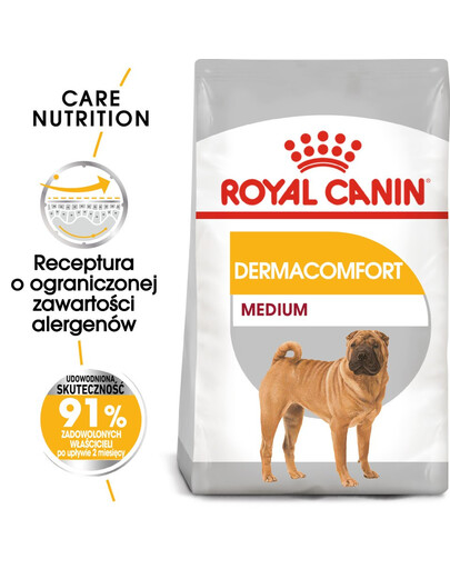 Royal Canin Medium Dermacomfort 3 kg - granule pro dospělé psy středních plemen s kožními problémy