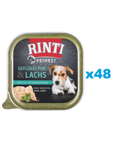 RINTI Feinest Poultry Pure&Salmon 48x150 g