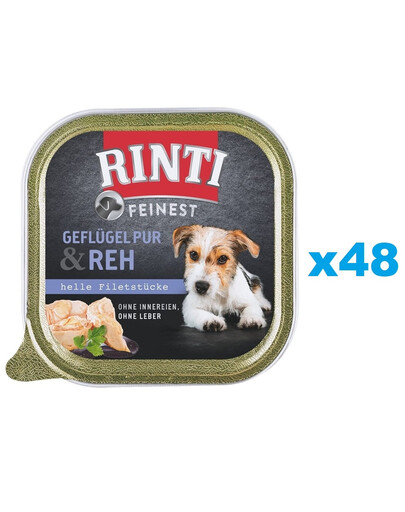 RINTI Feinest Poultry Pure&Deer 48x150 g