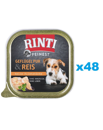 RINTI Feinest Poultry Pure&Rice 48x150 g