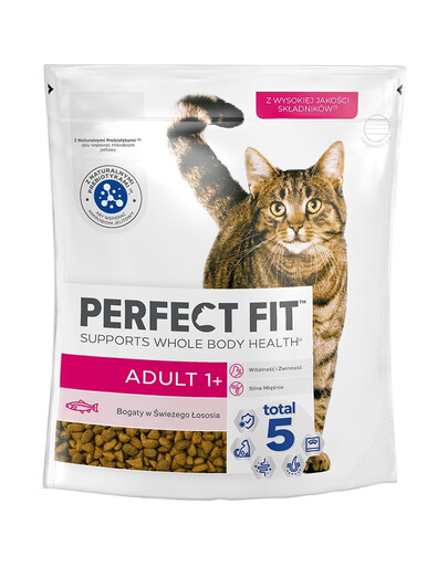 PERFECT FIT (Adult 1+) 750g Bohaté na lososa - suché krmivo pro kočky