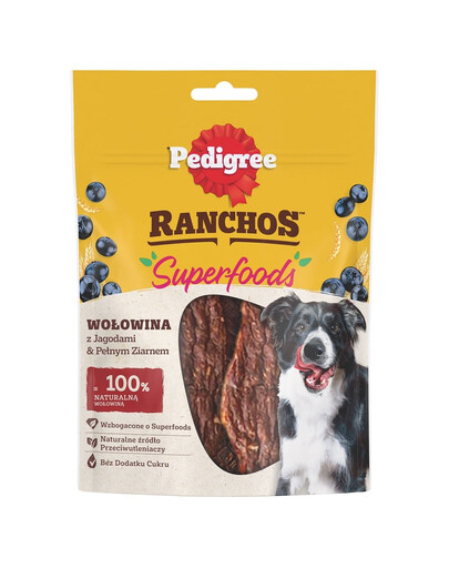 PEDIGREE Ranchos Superfoods s hovězím masem, borůvkami a celozrnnými obilovinami 70 g