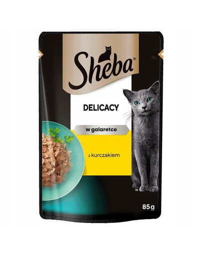 SHEBA Delicacy in jelly 85g kousky kuřete v želé pro kočky