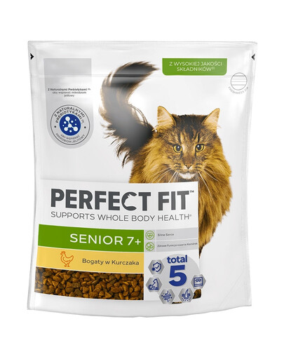 PERFECT FIT (Senior 7+) 750 Bohaté na kuře - suché krmivo pro starší kočky