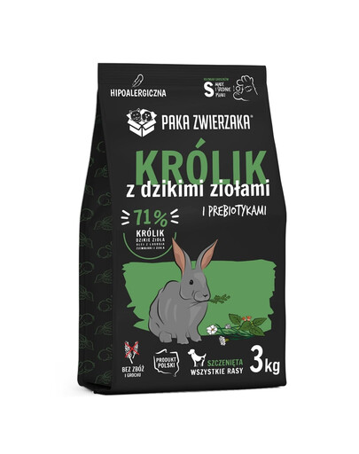 PAKA ZWIERZAKA Seventh Heaven Suché krmivo Rabbit s divokými bylinkami pro štěňata S 3kg