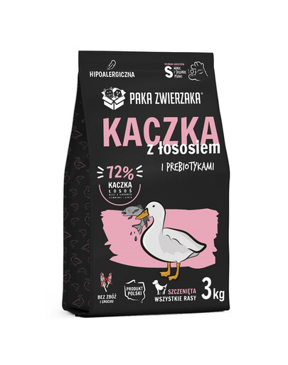 PAKA ZWIERZAKA Seventh Heaven Suché krmivo Kachna s lososem pro štěňata S 3 kg