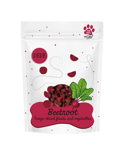 PAKA ZWIERZAKA PEPE Freeze-dried Lyofilizovaná červená řepa pro psy 20 g