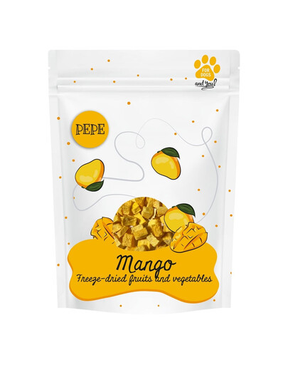 PAKA ZWIERZAKA PEPE Lyofilizované mango pro psy 20 g