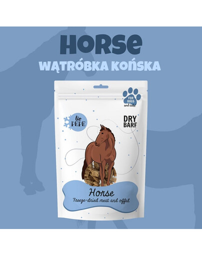 PAKA ZWIERZAKA PEPE Freeze-dried lyofilizované maso z koňských jater 60 g