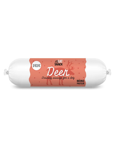 PAKA ZWIERZAKA PEPE Meat Snack Jelení klobása pro psy 200g