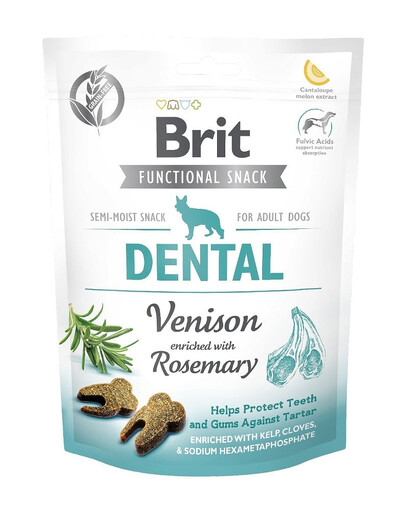 BRIT Care Dog Functional snack Dental Venison 150g pochoutka se zvěřinou pro zdravé zuby