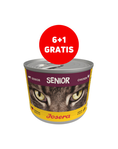 JOSERA Cat Senior mokré krmivo pro starší kočky, konzerva 200g 6+1 ZDARMA