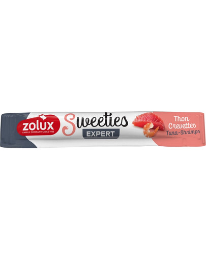 ZOLUX Krémová pamlsek pro kočky SWEETIES s tuňákem a krevetami 14 g