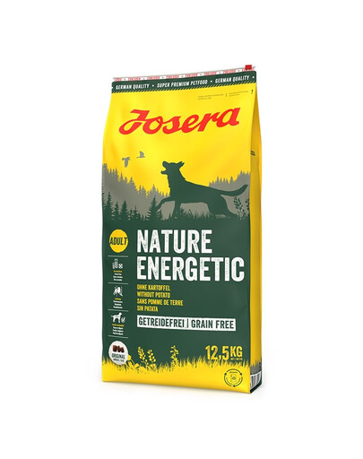 JOSERA Nature Energetic 12,5kg + Meatlovers 400g & Denties 180g ZDARMA